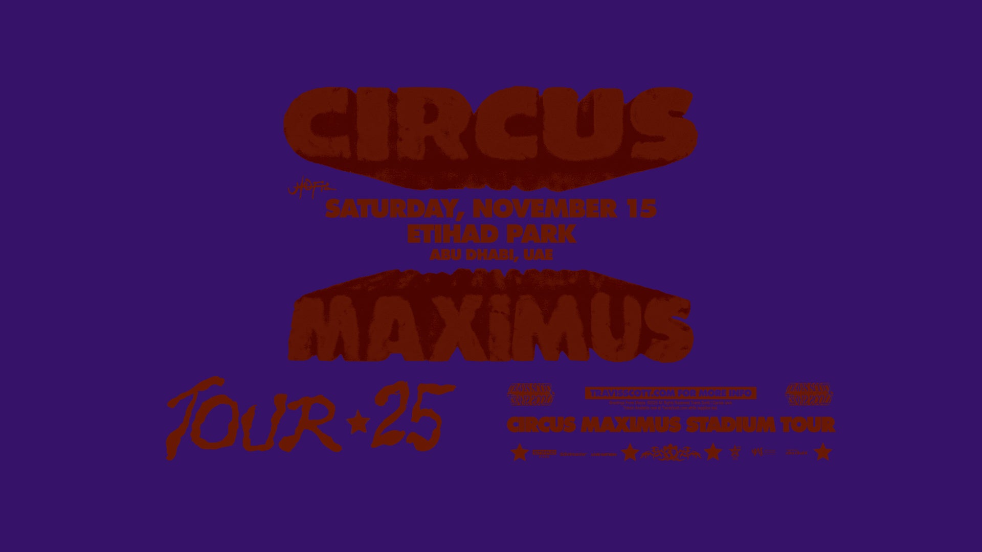 Travis Scott, Travis Scott Circus Maximus Tour 2025 – VIP Hospitality & Private Access Packages